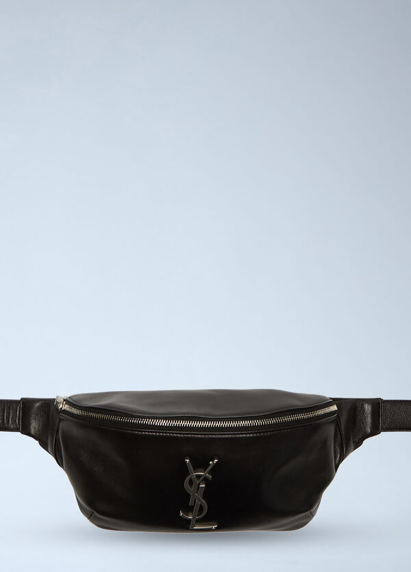 Saint Laurent Logo Monogram Belt Bag Black sla0138034